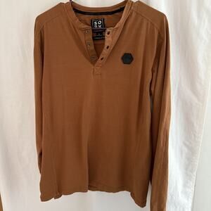 Straight Outta Brooklyn Long Sleeve T-Shirt Men's Size L SOBK Terracotta